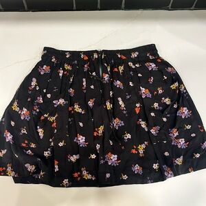 Black Floral mini Skirt